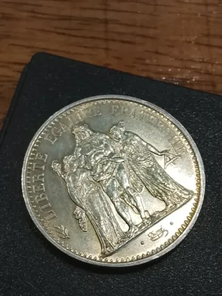 Moneda 10 Francos 1973 plata Hércules