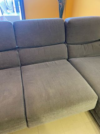 Sofá modular gris tela