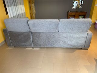 Sofá modular gris tela
