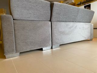 Sofá modular gris tela