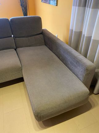 Sofá modular gris tela