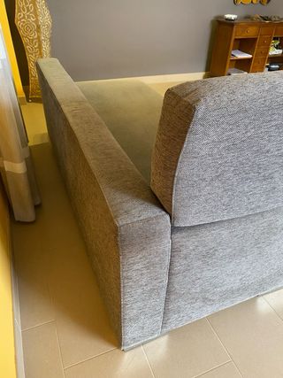 Sofá modular gris tela