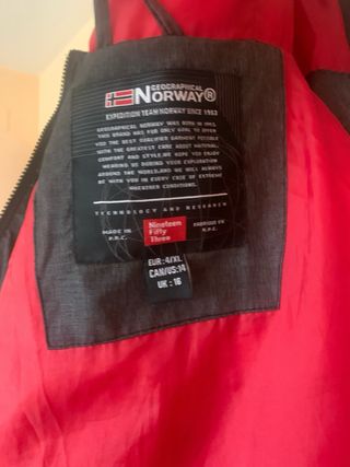 Abrigo mujer Geographical Norway gris nuevo