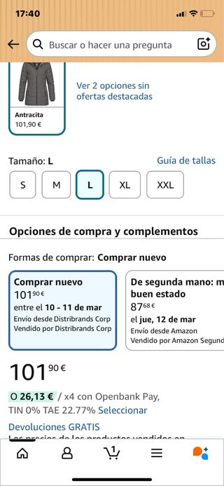 Abrigo mujer Geographical Norway gris nuevo