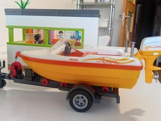 Playmobil Casa Moderna con Coche y Barco