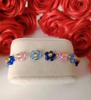 Braccialetto Fiori 3D Fatto a Mano