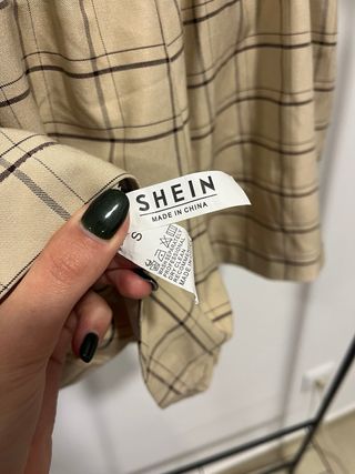 Calções Bege Xadrez Tamanho S