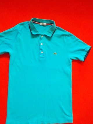 Polo Lacoste Azul turquesa Talla M