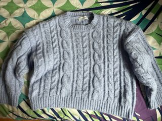 Jersey trenzado azul grisáceo