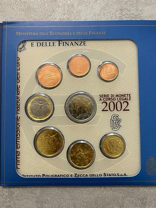 Divisionale Lire Italia 2001 e Euro Italia 2002