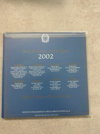 Divisionale Lire Italia 2001 e Euro Italia 2002