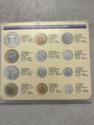 Divisionale Lire Italia 2001 e Euro Italia 2002