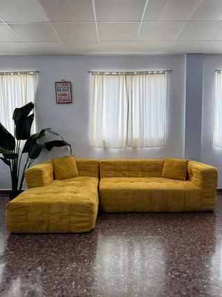 Sofá chaise longue amarillo - hacemos envíos