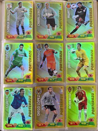 Lote 9 cromos Porterazo Adrenalyn 2011/2012