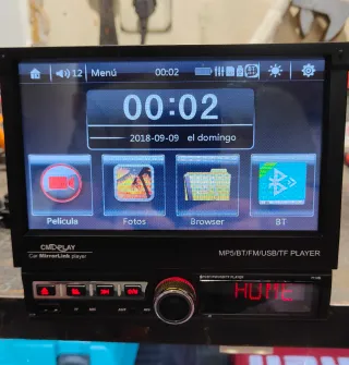 Radio Pantalla 7" extraíble CMDPLAY Bluetooth MP5