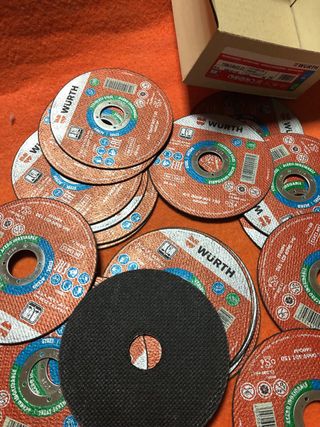 25 Discos Corte Wurth Inox ,metal diametro 11,5