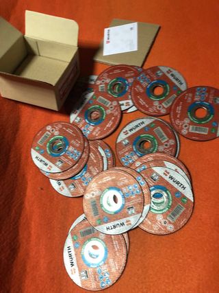 25 Discos Corte Wurth Inox ,metal diametro 11,5