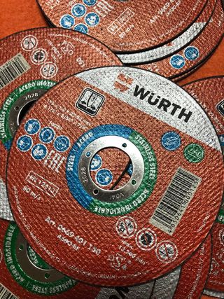 25 Discos Corte Wurth Inox ,metal diametro 11,5