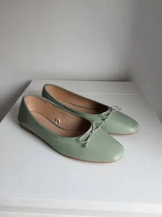 Bailarinas verde menta, talla 39