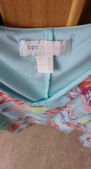 Blusa floral azul talla 52