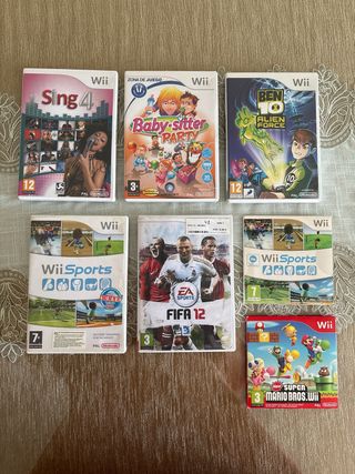 Nintendo Wii Roja con Mandos y Juegos