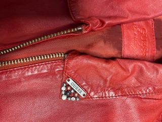 Chaqueta de cuero Guess Roja