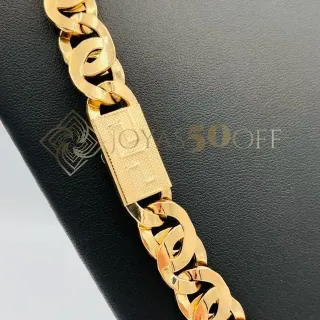 Cadena Tipo Cartier Medusa Bicolor 18K 12mm