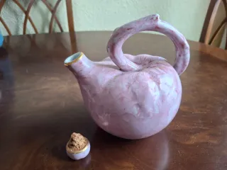 Juego de café/té rosa y dorado