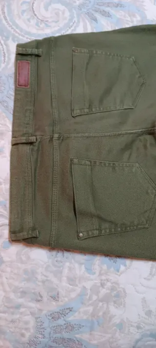 Pantalón Zara Mujer Talla 38 Verde Oliva