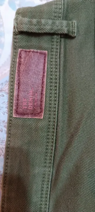 Pantalón Zara Mujer Talla 38 Verde Oliva
