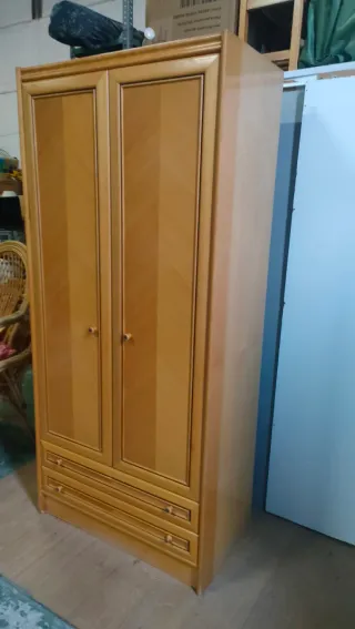 Armario ropero madera 2 puertas