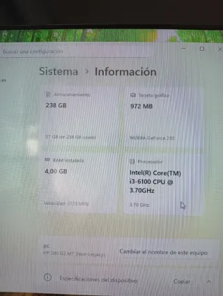 Torre HP 280 G2 MT Negra