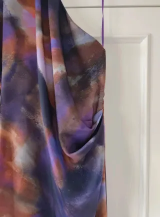 Vestido fiesta estampado morado talla única