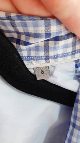 Camisa cuadros azul manga corta