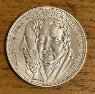 Alemania 5 Marcos 1967 Plata 0.625