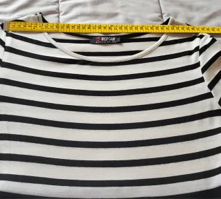 Vestido Morgan Talla M Rayas Blanco y Negro