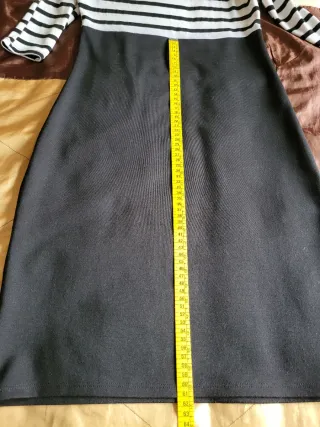 Vestido Morgan Talla M Rayas Blanco y Negro