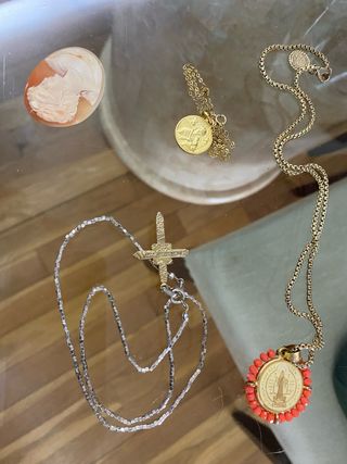Lote Joyería Religiosa Vintage + Colgante