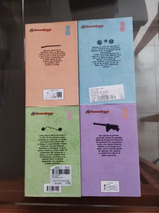 Mangas One Piece números 1, 2, 3, 4 y 5.