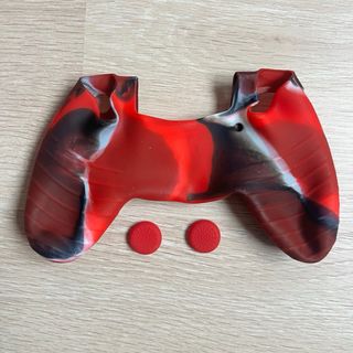 2 Custodie in Silicone per Controller PS4 + 4 Grip Rossi