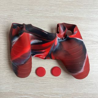 2 Custodie in Silicone per Controller PS4 + 4 Grip Rossi