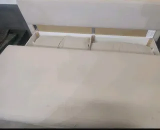 Sofá Cama Beige y Azul