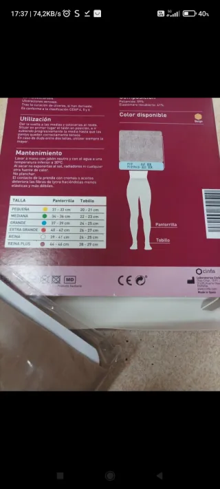 Bajada precio! Medias Terapéuticas Farmalastic Be