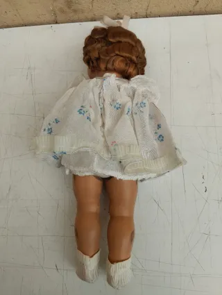 Bambola anni '50 parlante in vinile occhi mobili