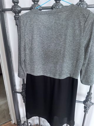 Blusa Rinascimento gris y negra con lentejuelas Ta