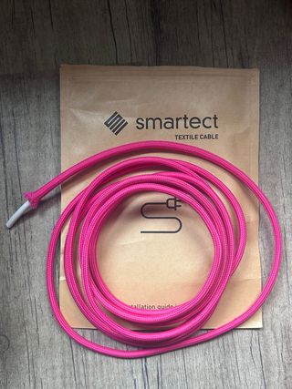 Cable textil smartect rosa 3m