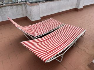 2 Hamacas rayas blancas y rojas