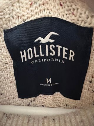 Jersey Hollister cuello alto beige M