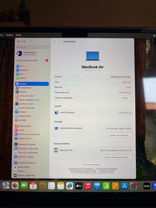 MacBook Air M3 15.3 53 ciclos 8gb y 256gb