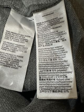 Sudadera Tommy Hilfiger Gris Bordado XL